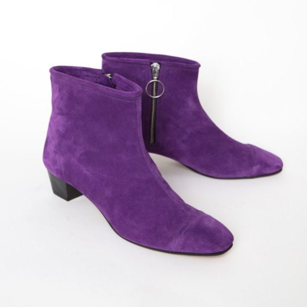 Purple suede angle boots Blankens La Brea